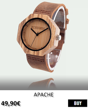 RELOJ DE MADERA RENEGADE APACHE