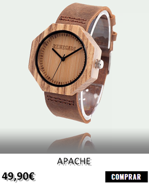 RELOJ DE MADERA RENEGADE APACHE