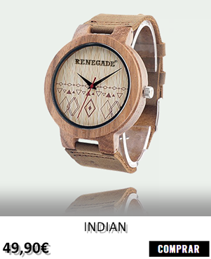 RELOJ DE MADERA RENEGADE INDIAN