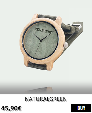 RELOJ DE MADERA RENEGADE NATURALGREEN