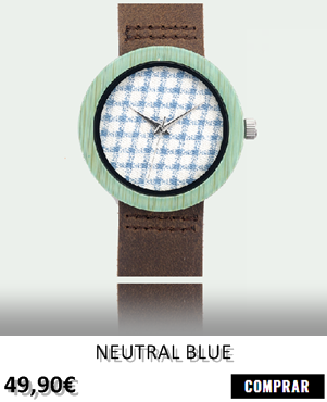 RELOJ DE MADERA RENEGADE NEUTRAL BLUE