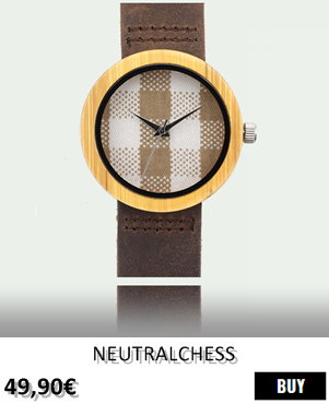 RELOJ DE MADERA RENEGADE NEUTRAL CHESS