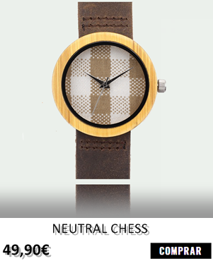 RELOJ DE MADERA RENEGADE NEUTRAL CHESS