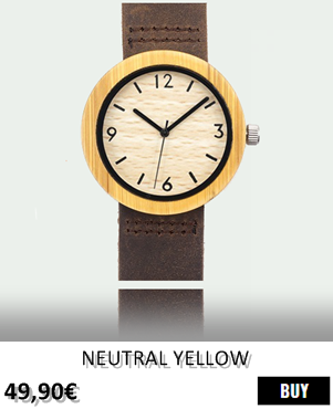 RELOJ DE MADERA RENEGADE NEUTRAL YELLOW