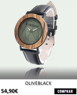 RELOJ DE MADERA RENEGADE OLIVEBLACK