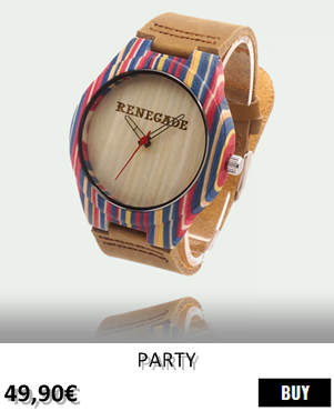 RELOJ DE MADERA RENEGADE PARTY