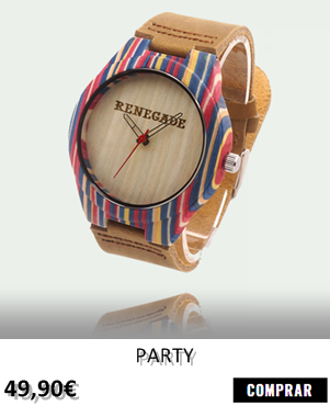 RELOJ DE MADERA RENEGADE PARTY