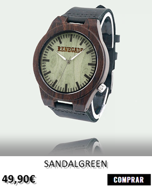 RELOJ DE MADERA RENEGADE SANDALGREEN