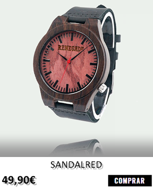 RELOJ DE MADERA RENEGADE SANDALRED