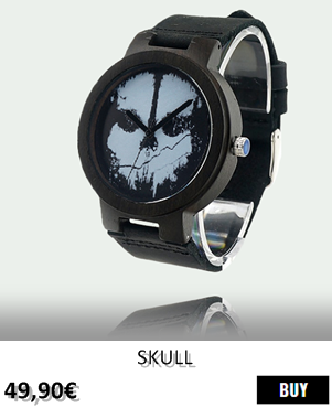 RELOJ DE MADERA RENEGADE SKULL