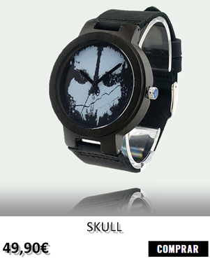 RELOJ DE MADERA RENEGADE SKULL