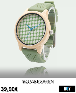 RELOJ DE MADERA RENEGADE SQUAREGREEN