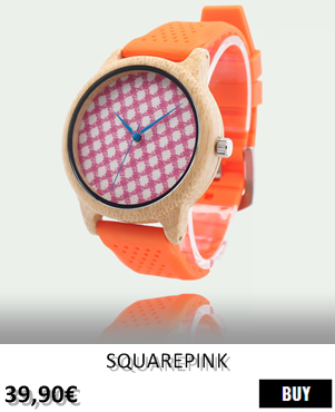 RELOJ DE MADERA RENEGADE SQUAREPINK